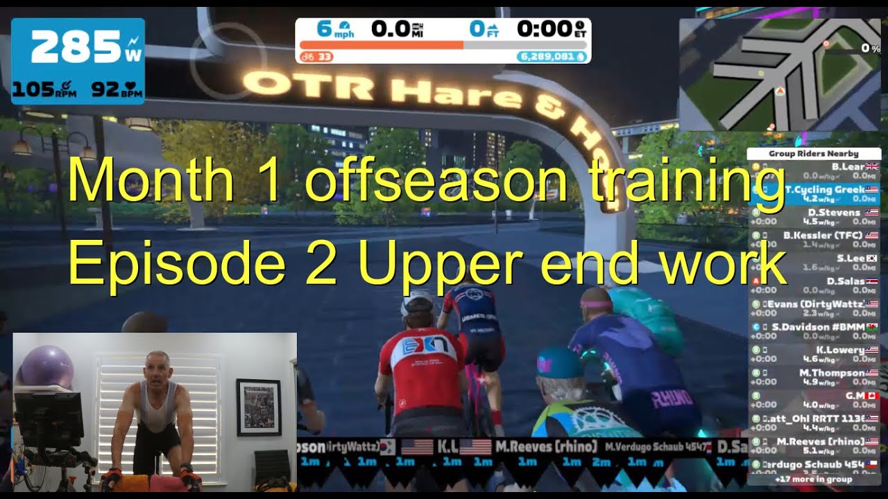 Zwift race - Month 1 offseason training plan ep. 2
