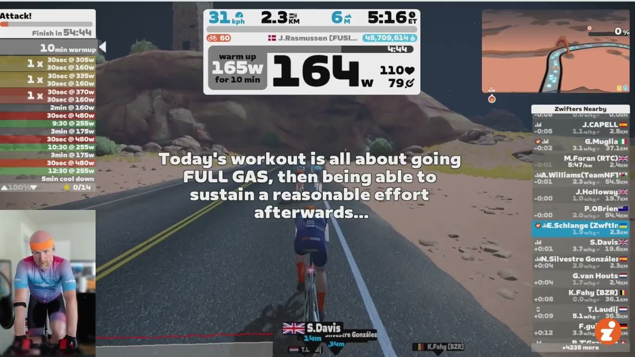 Attack! Workout // Zwift "Build Me Up" Training Plan // Week 6