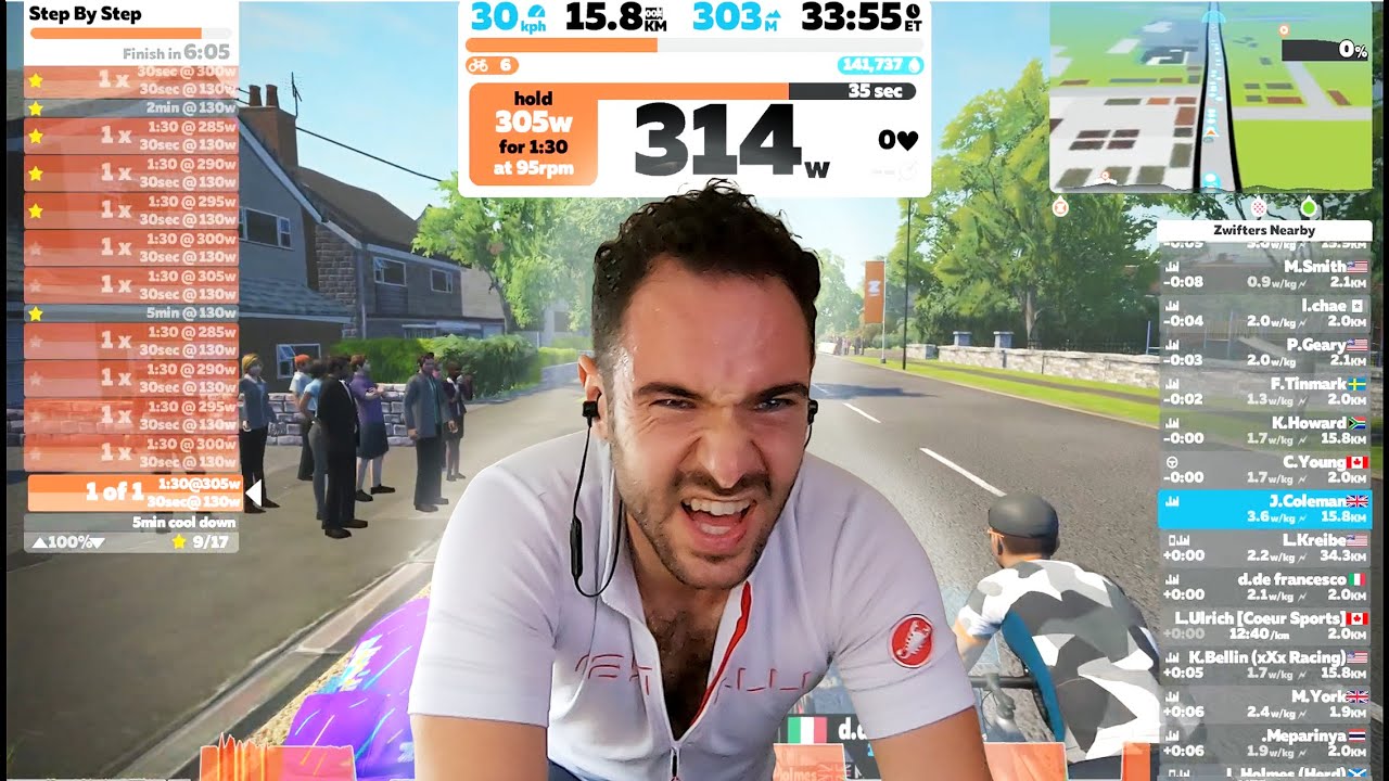 Brutal Interval Session on Zwift // Setup, Ride… and Pain