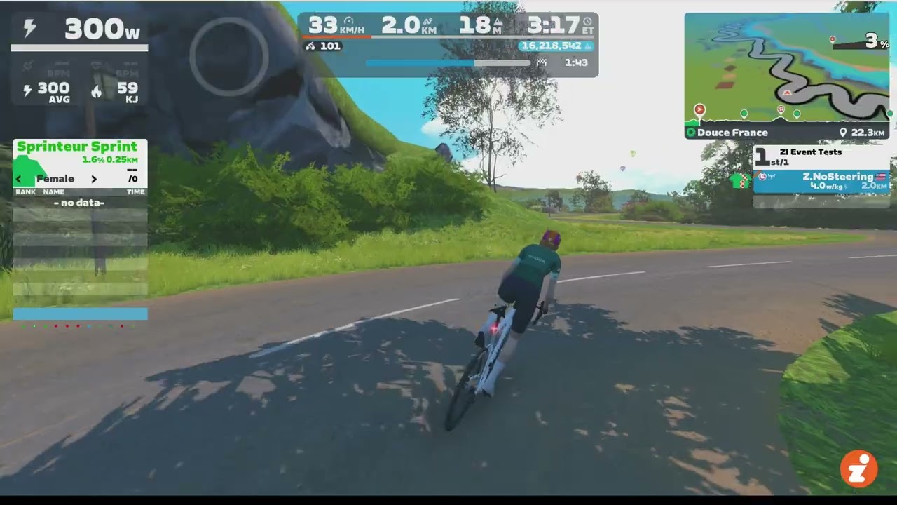 No Steering, Time-Based Event (Douce France)