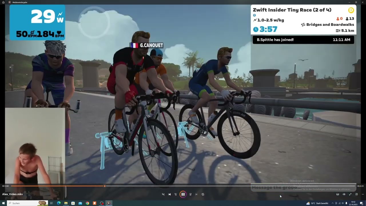 Zwift Insider Tiny Races 1-3 October 21st, 2023 Alex (12yo)