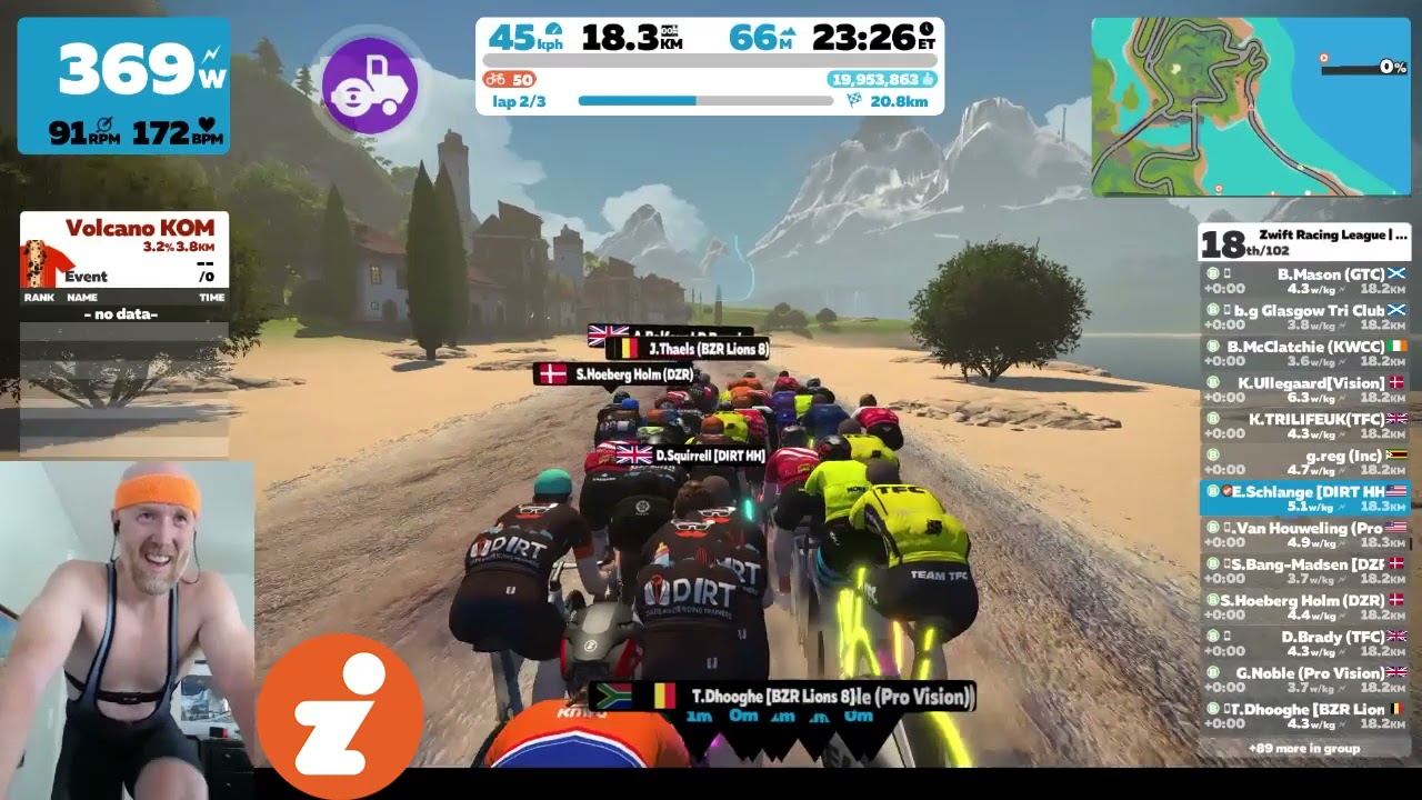 Zwift Racing League Season 3, Week 2: Beach Island Loop (EMEA W B1)