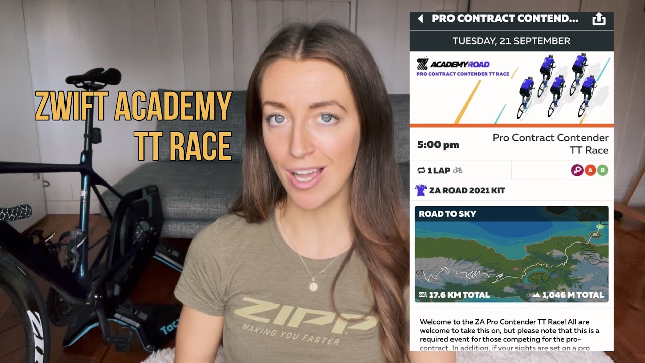 ZWIFT Academy 2021 TT Race - Road To Sky
