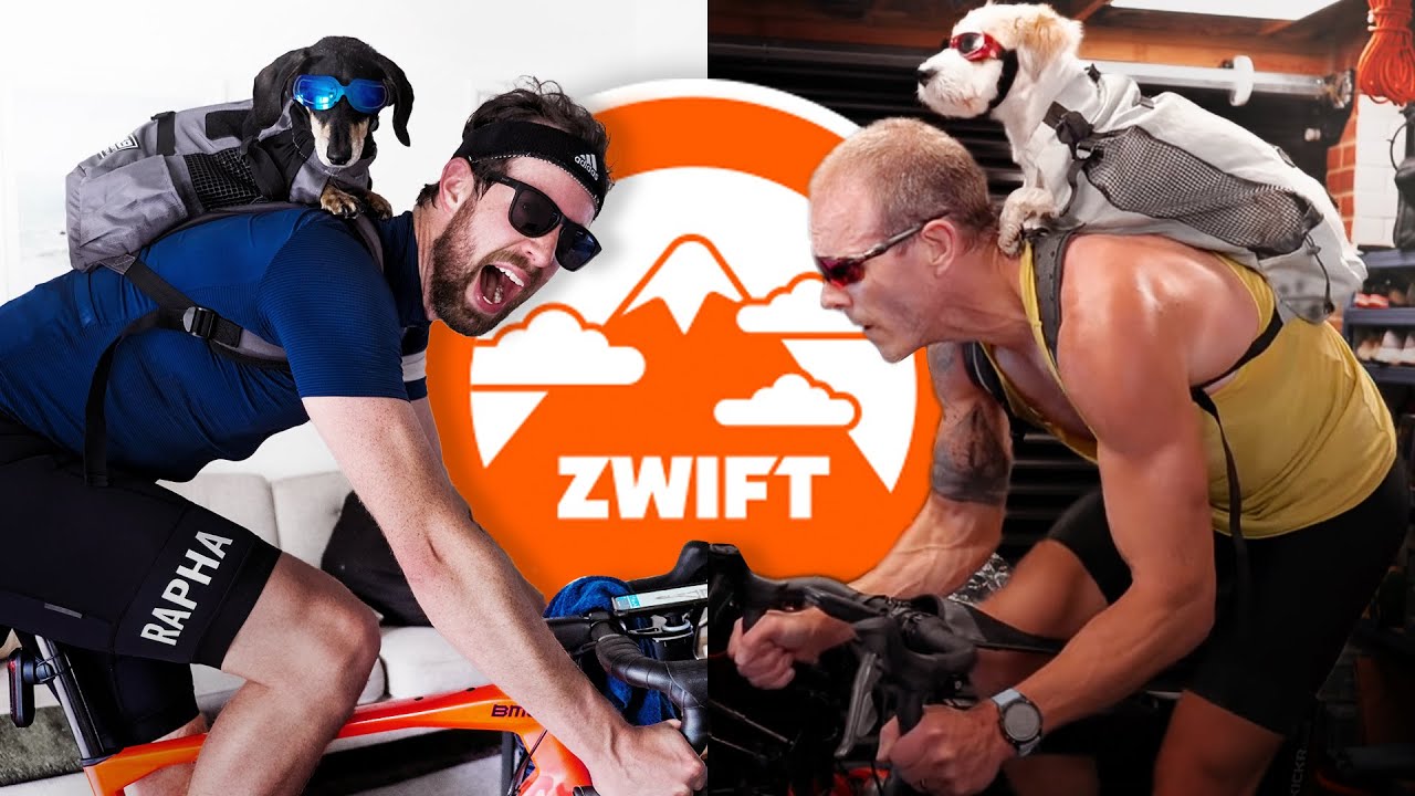 Racing Mark Lewis and Nixon up Alpe du Zwift