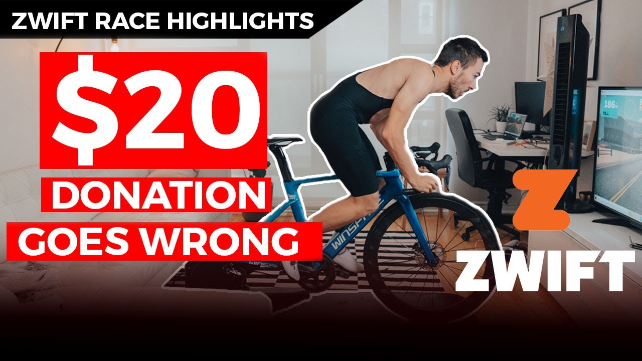 Zwift STREAMER Gets 20$ Donation To ATTACK The Field... And Then Get DROP!