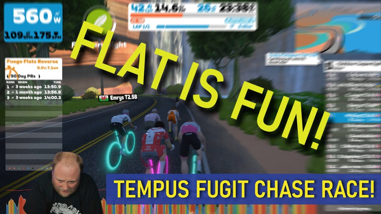 Flat Zwift races are the BEST! | T2.5 Chase Race Tempus Fugit