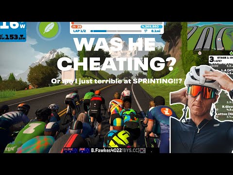Zwift Racing | Was he cheating? | 12 w/kg for 10 secs #zwift #bike