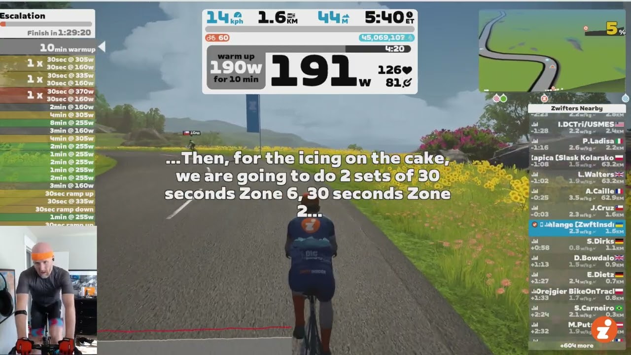 Escalation Workout // Zwift "Build Me Up" Training Plan // Week 5
