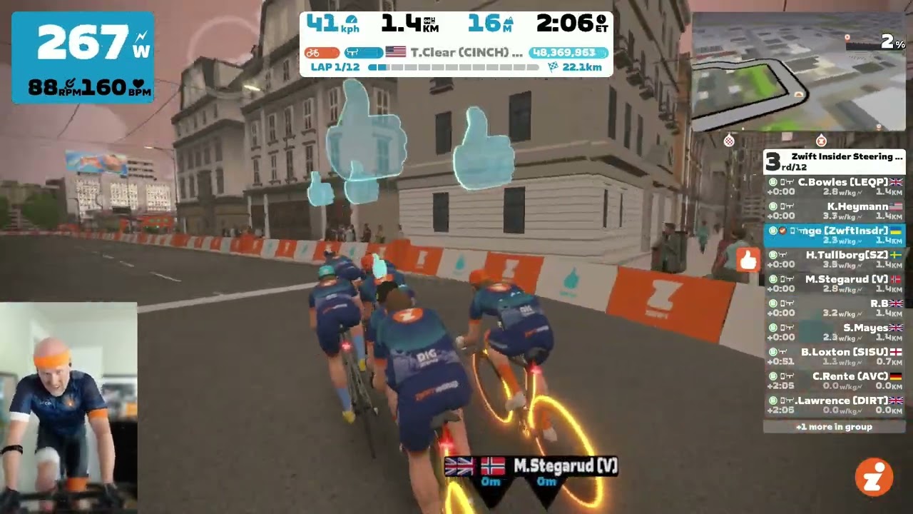 Winning the First Zwift Steering-Required Race on Crit City