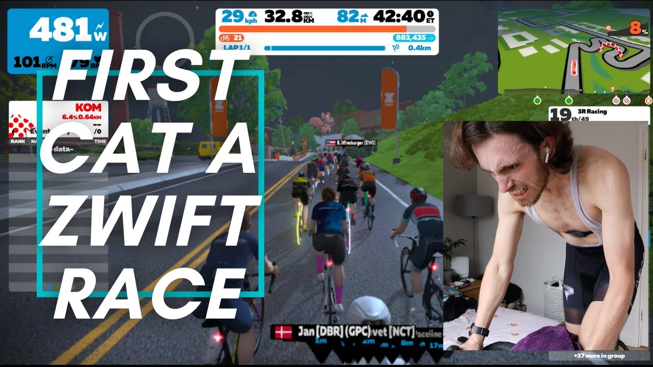 My FIRST EVER Zwift Cat A Race // The hardest race I've EVER done??