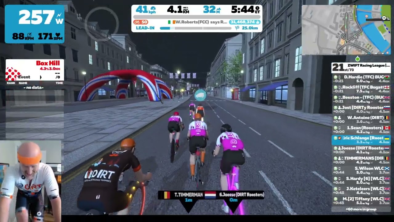 Zwift Racing League - Greater London Flat TTT - EMEA W B1
