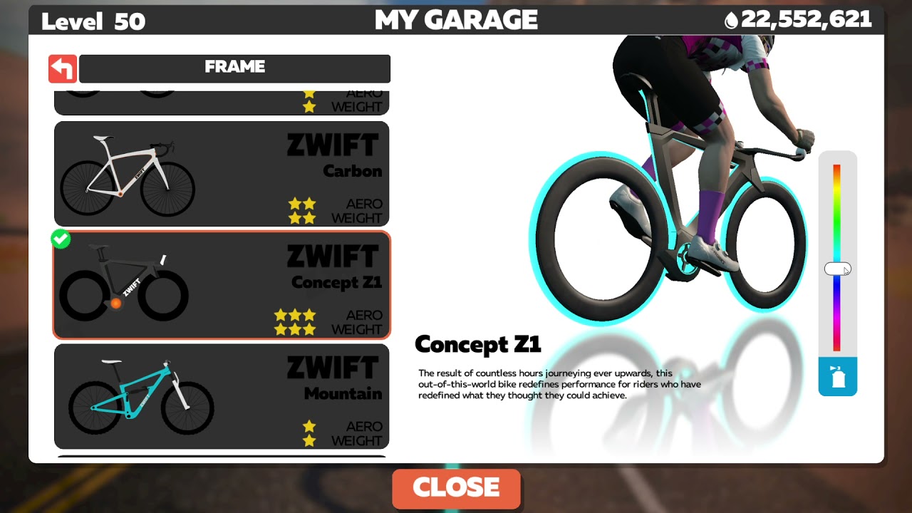 Multicolored Light Scheme for Zwift's Concept Z1 Tron Bike - how to get it, plus a little hack...