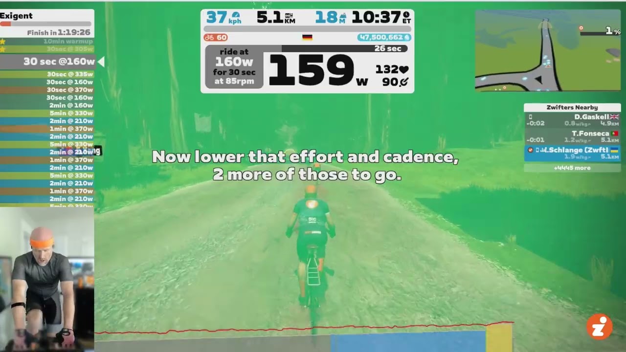 "Exigent" Workout // Zwift "Build Me Up" Training Plan // Week 10