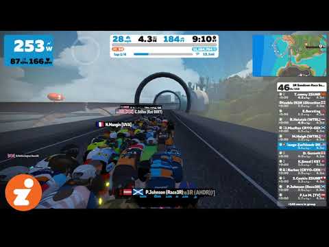 Zwift 3R Sundown Race (B) on Seaside Sprint Circuit