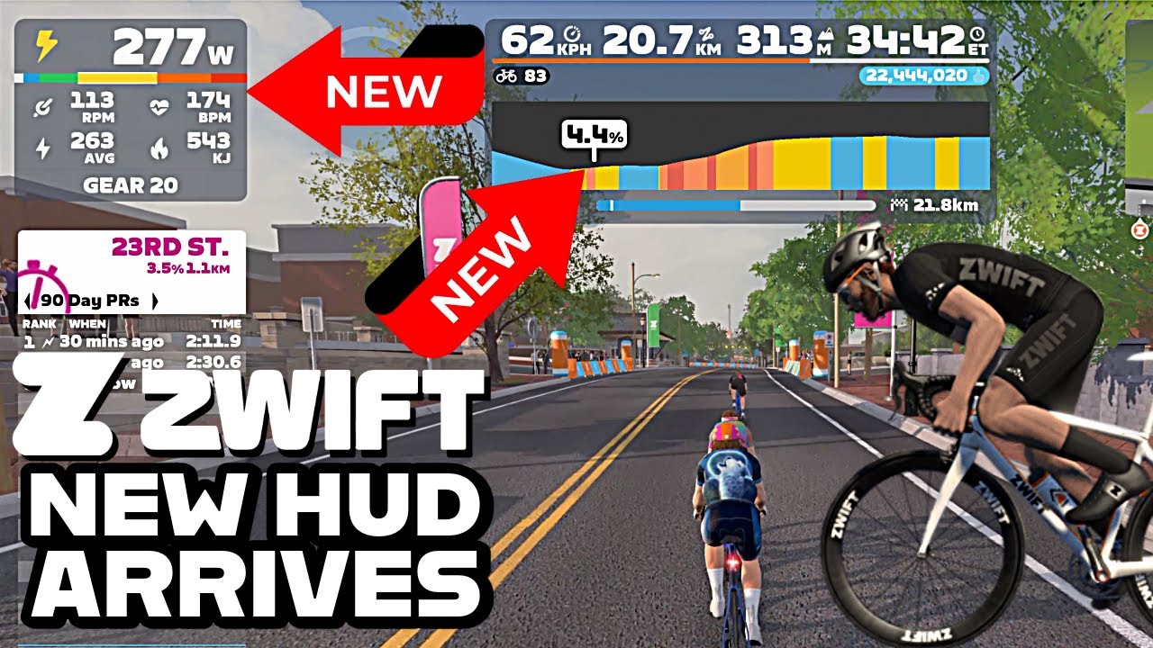 ZWIFT New Heads-Up Display (HUD) Details & Full Walk-Thru