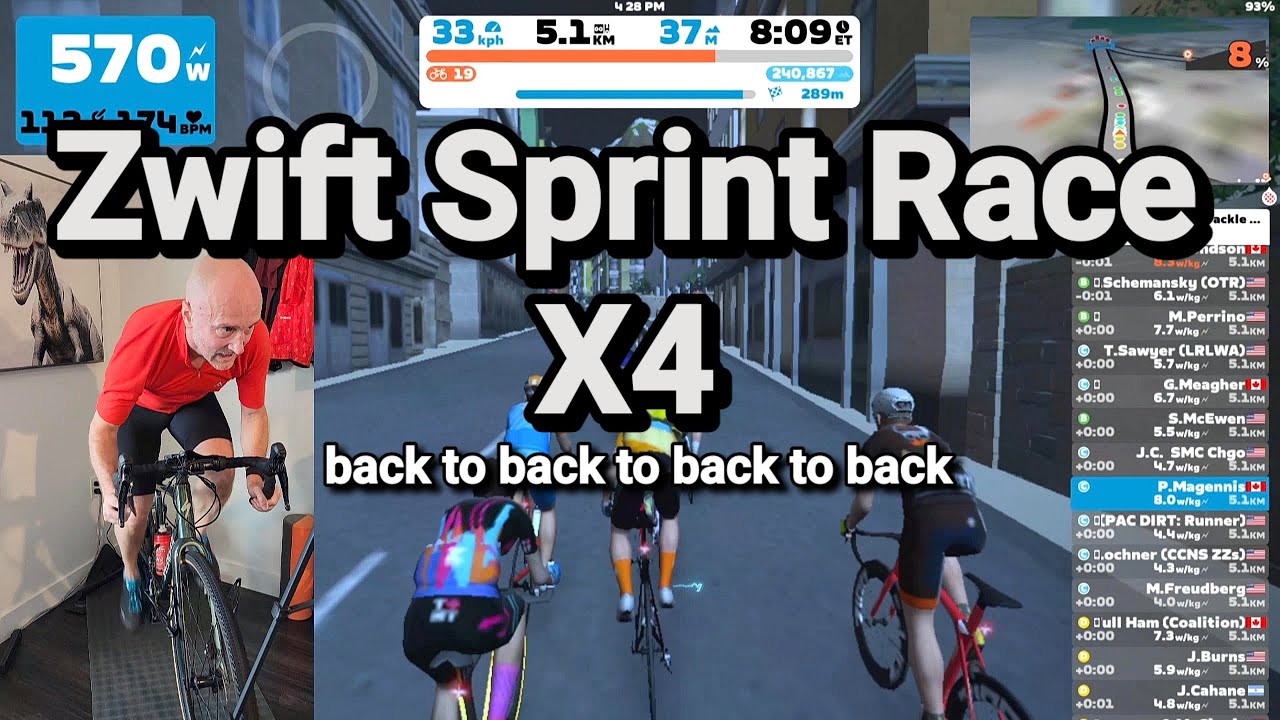 This new Zwift race format is fantastic - 4 Sprint races in a row!