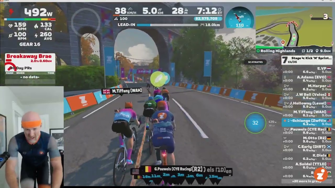 Zwift ZRacing - Rolling Highlands