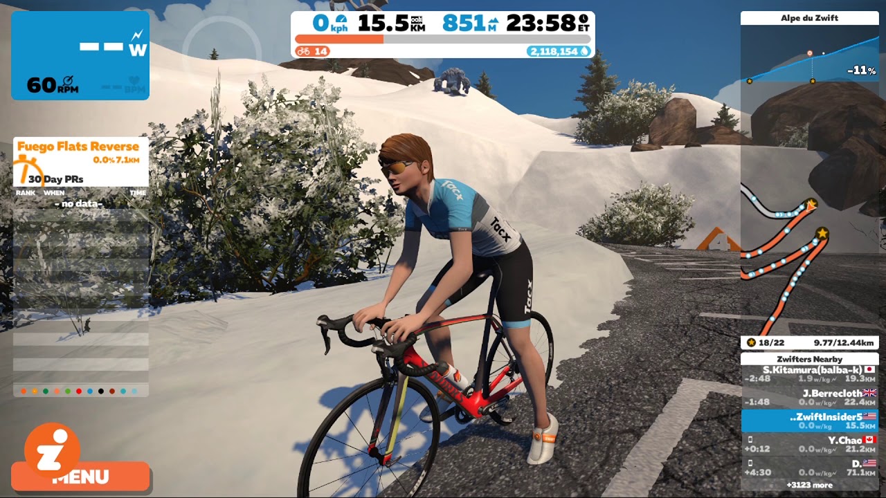 Caught on camera: the Yeti of Alpe du Zwift