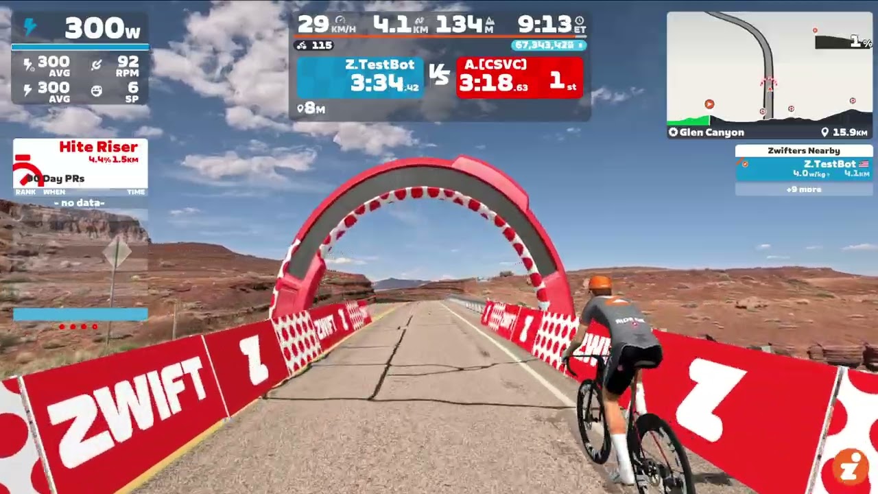 Zwift Video Ride Through - Glen Canyon