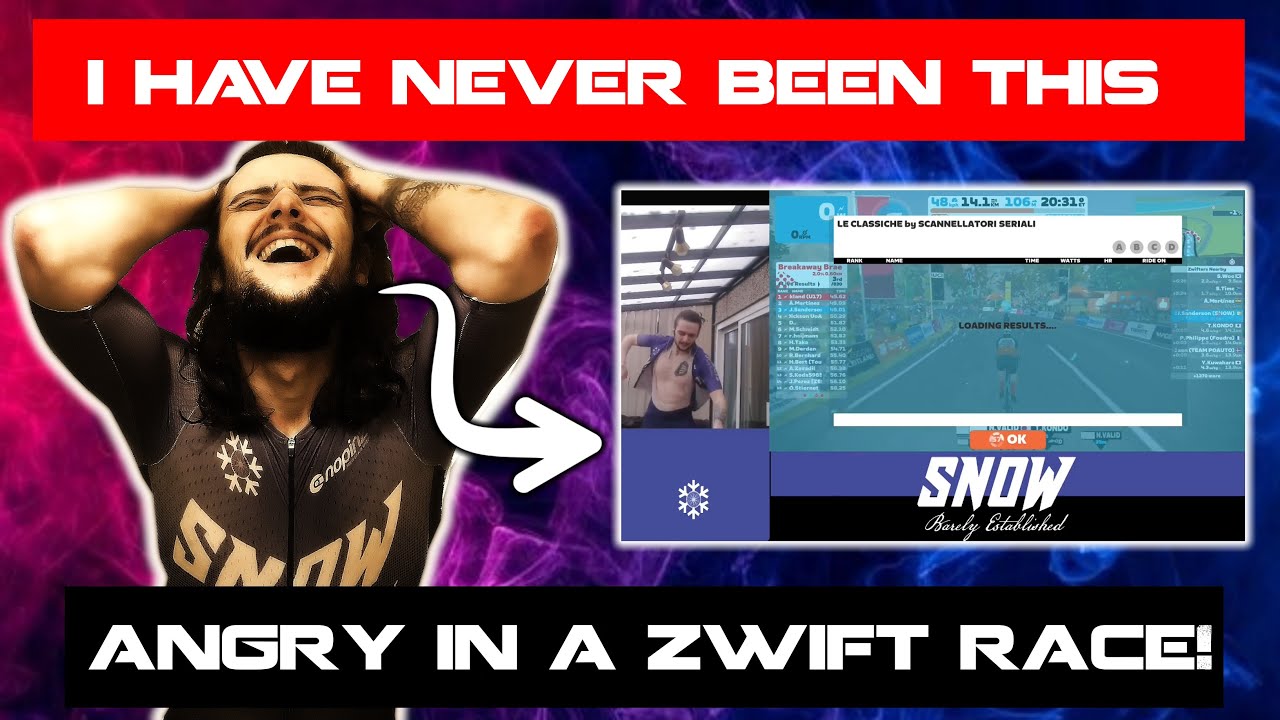 This is the ANGRIEST I have EVER been in a Zwift race! (10wkg+ for 45 seconds)