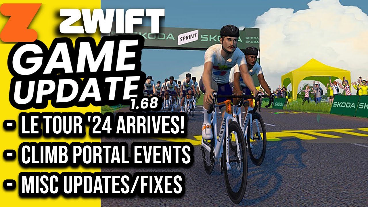 ZWIFT Game Update 1.68 // Le Tour 2024 Arrives // Climb Portal Events!