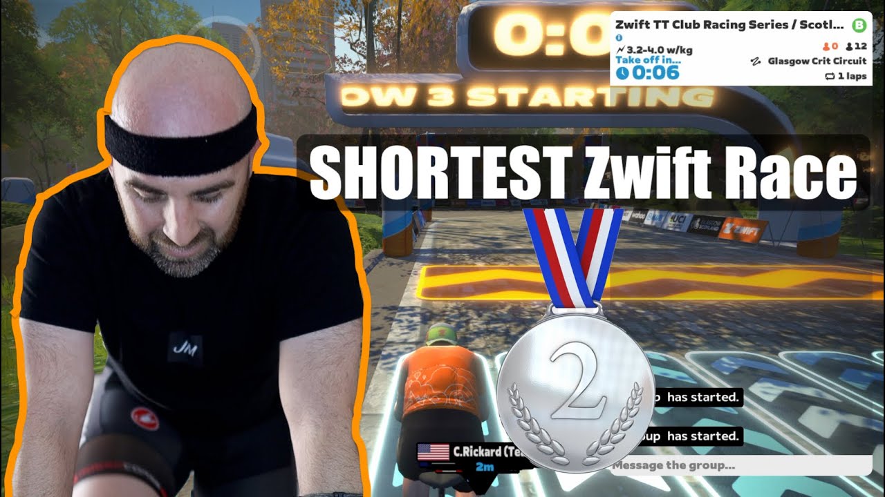 The SHORTEST Zwift Race I've ever done!  And I got a PODIUM!