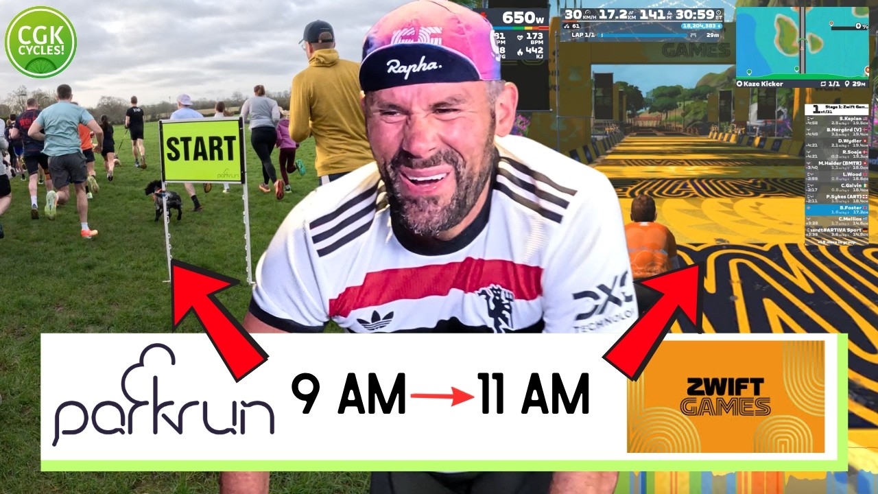 I Did PARKRUN then Tried to Win a ZWIFT Race!