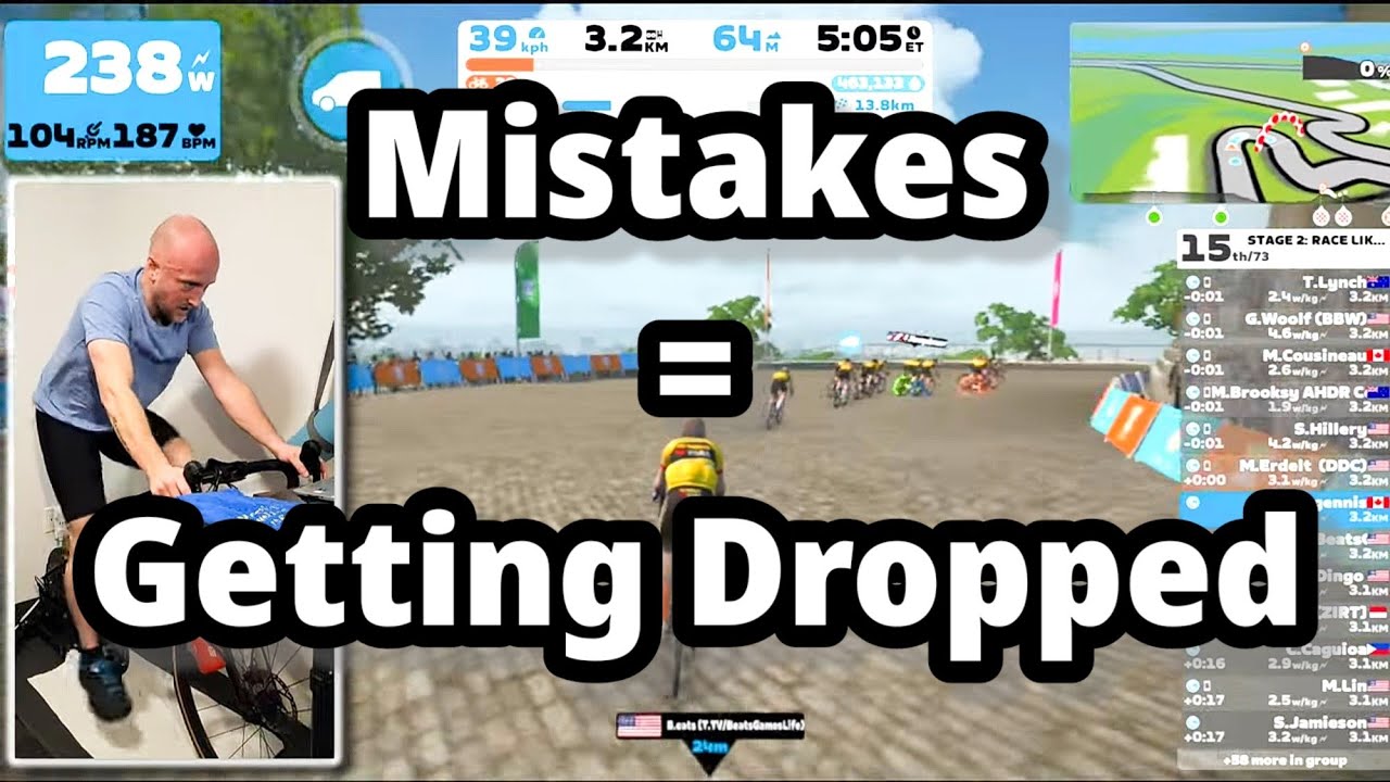 How to get dropped in Zwift - An amateur learning lessons