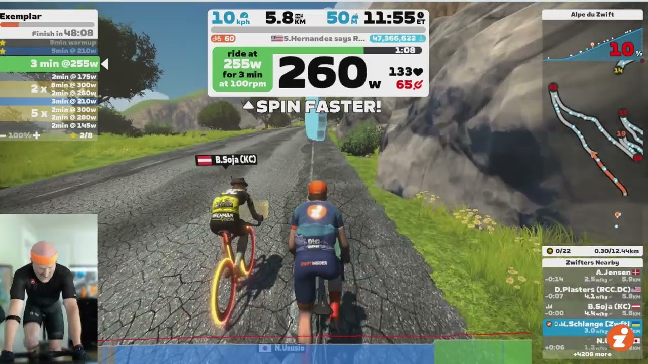"Exemplar" Workout // Zwift "Build Me Up" Training Plan // Week 10