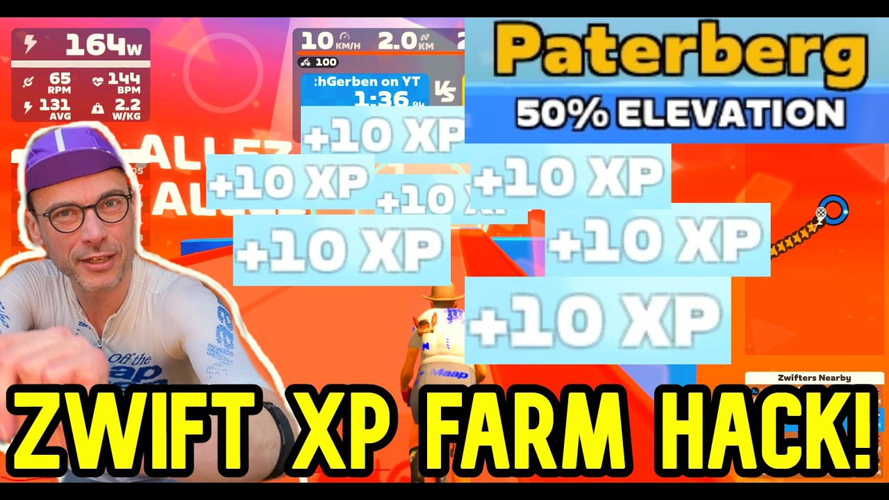 DO THIS TO FARM 3600 XP PER HOUR ON ZWIFT!