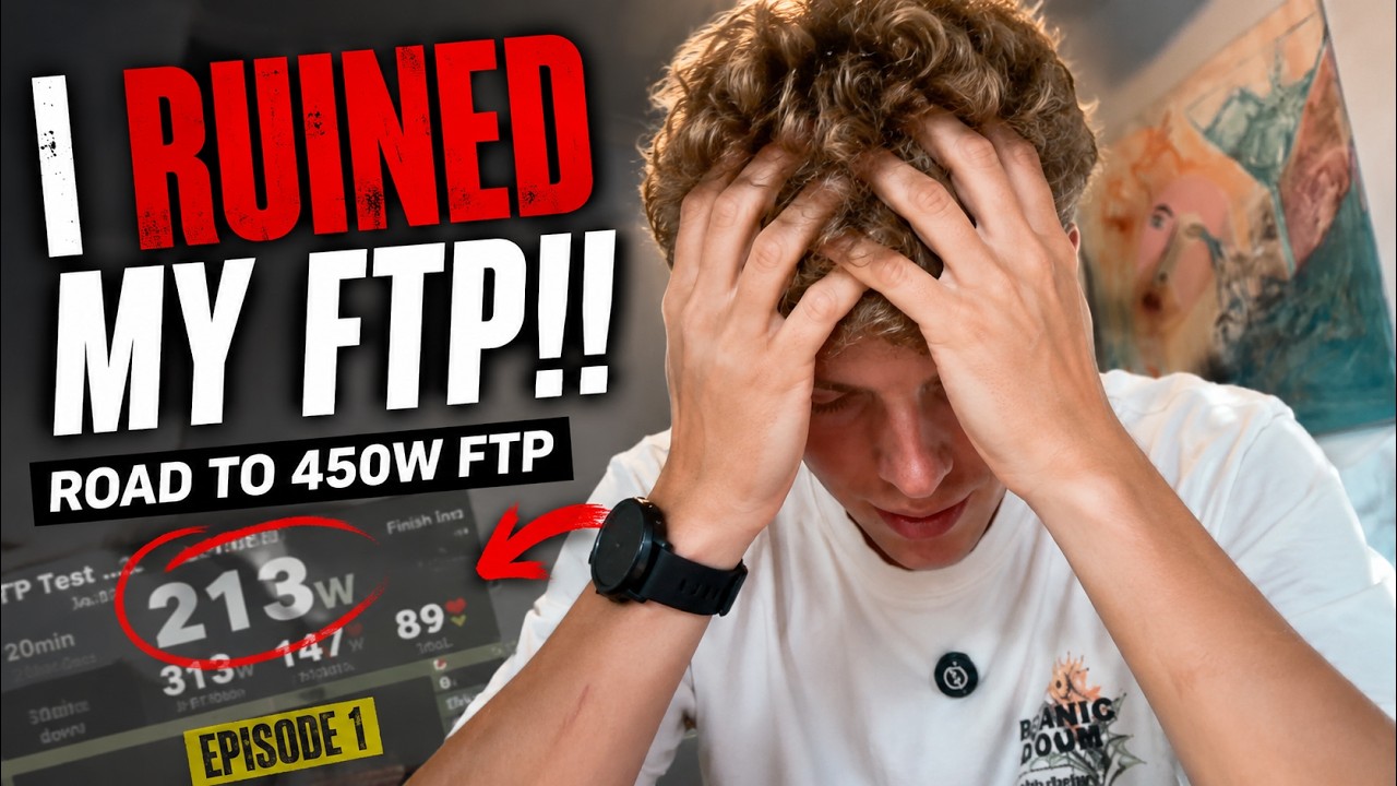 I RUINED my FTP!! Road to 450W FTP Episode 1 #cycling #athlete #fitness #tips #power
