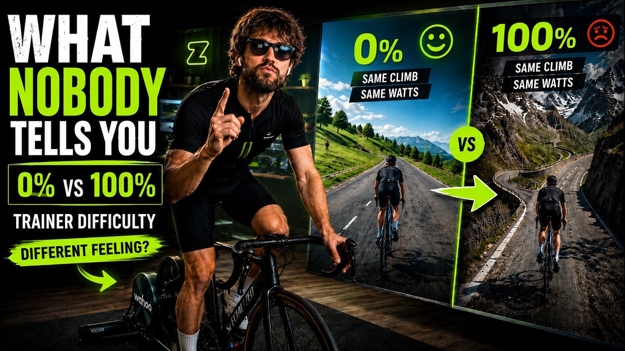 What nobody tells you about Zwift trainer difficulty | 0% vs 100% Test on Alpe du Zwift