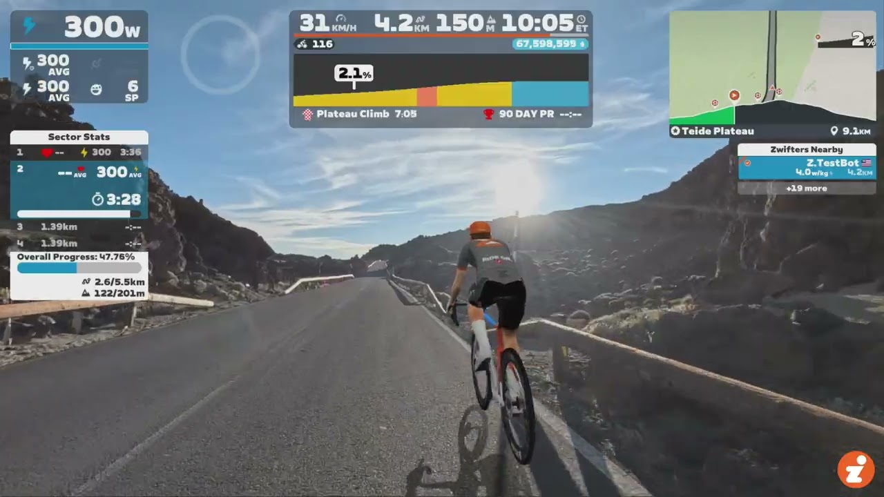 Zwift Video Ride Through - Teide Plateau