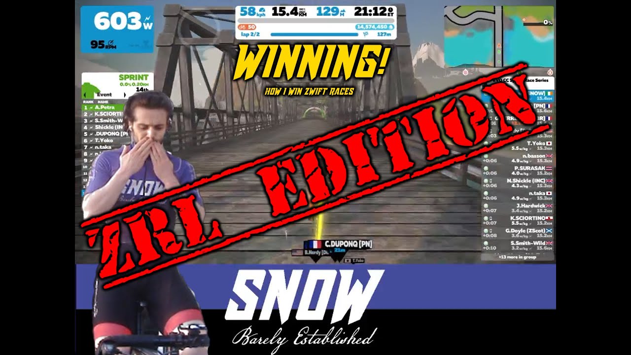 How to win Zwift Racing League Races - Real Race Win Analysis with Tips, Tactics and Techniques