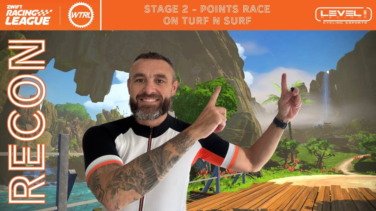 WTRL Zwift Racing League Round 2 Stage 2 - Turf N Surf Recon - Points Race Makuri Island