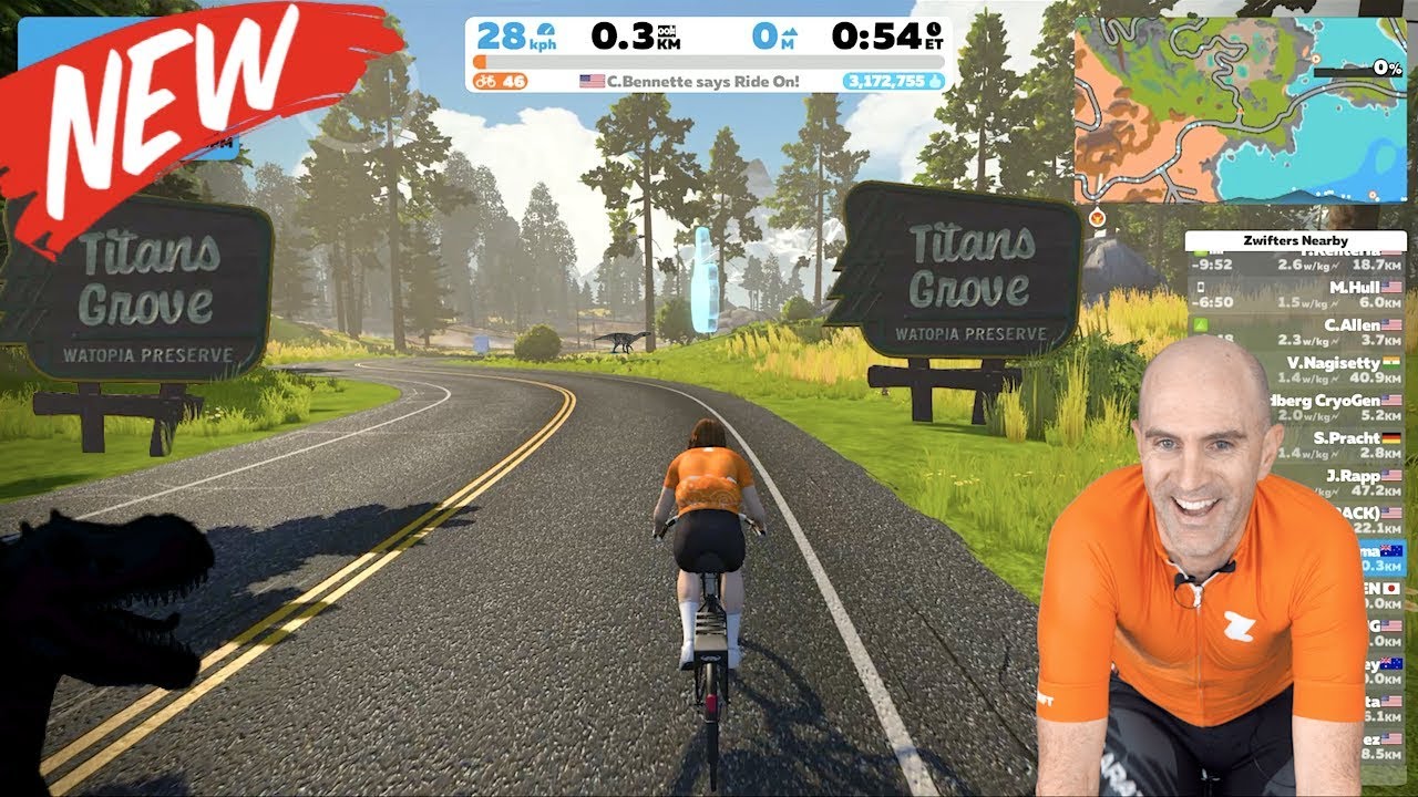 New Zwift Map Release: Titan's Grove // First Look // Ride-Through 🦕