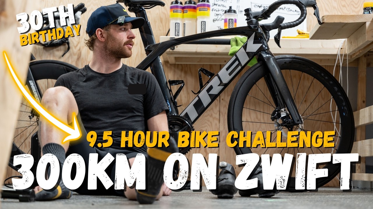I Rode 300KM on Zwift for My 30th Birthday | 9 Hour Indoor Challenge