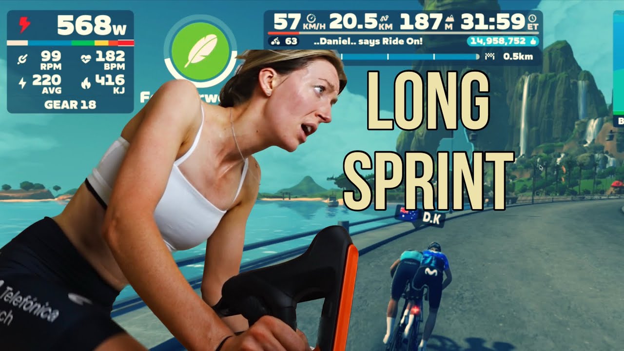 Tactics for Long Sprints on Zwift