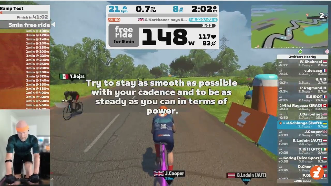Ramp FTP Test at the end of Zwift Build Me Up Program - did I improve?