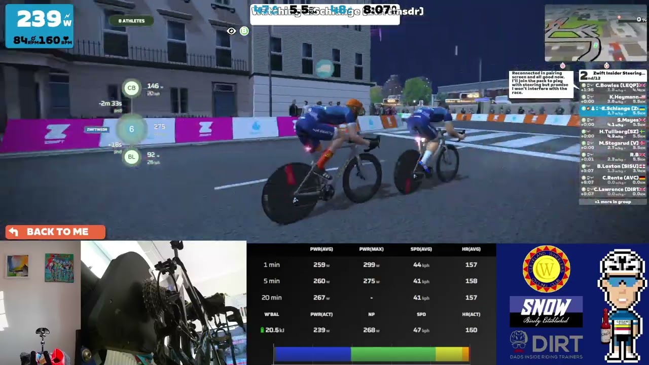 Zwift Insider - steering only race (spectating)