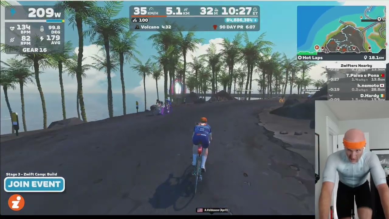 Zwift Camp Build, Stage 3: Chase Your Rival (Hot Laps)