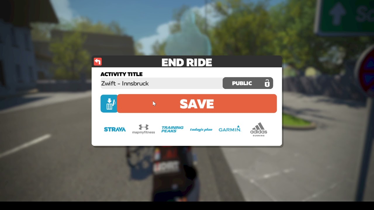 Zwift's new "Return to Home" feature