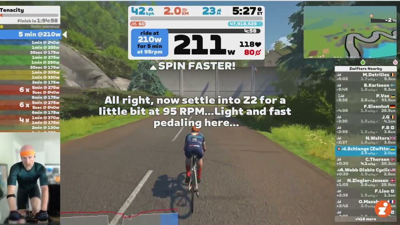 "Tenacity" Workout // Zwift "Build Me Up" Training Plan // Week 11