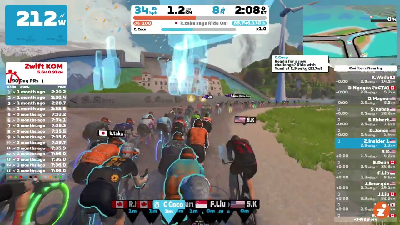 Zwift's new Confetti Socks in action!