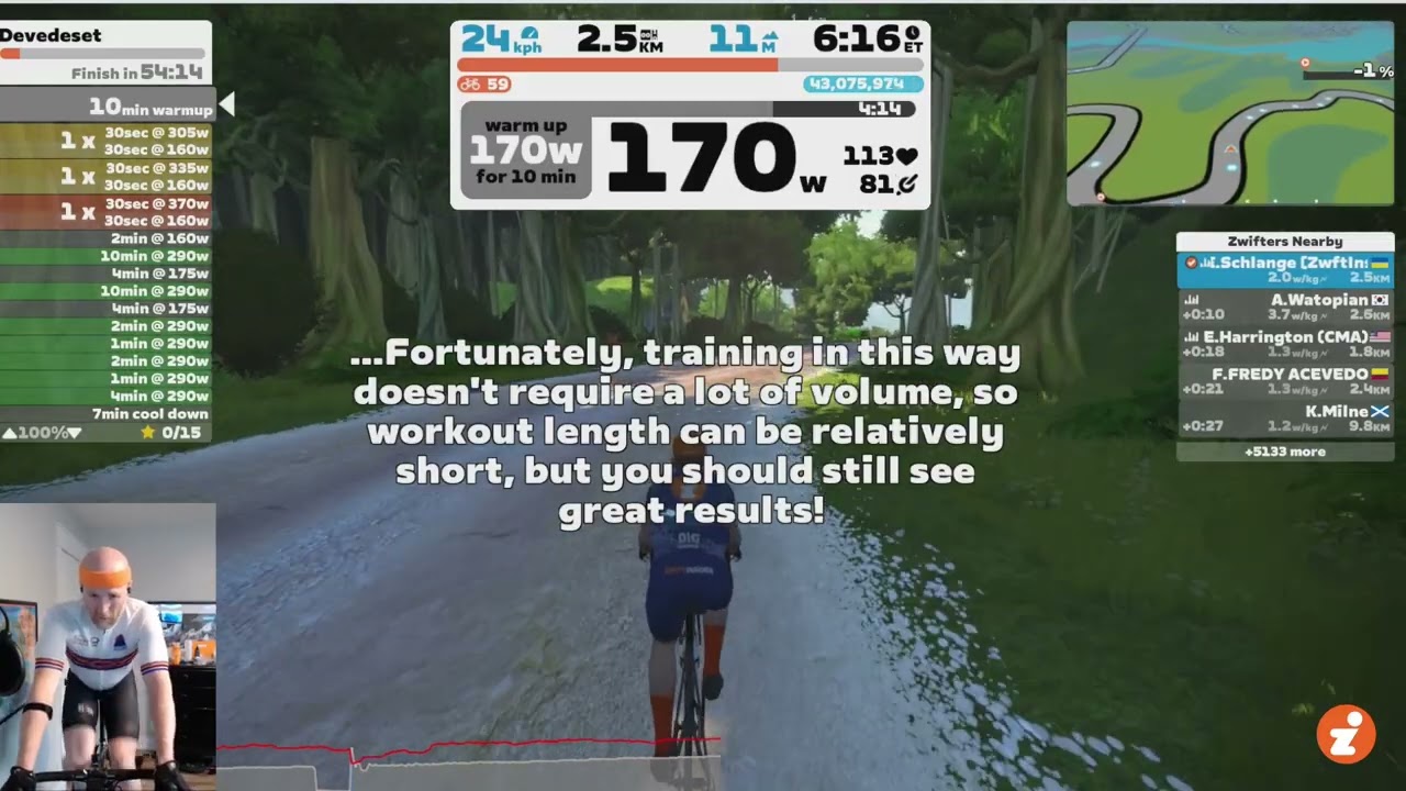 Zwift "Build Me Up" Training Plan - Devedeset (Sweet Spot Intervals)
