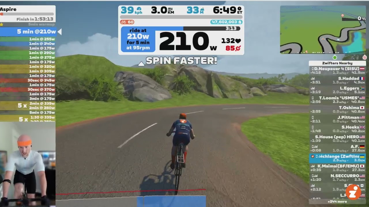"Aspire" Workout // Zwift "Build Me Up" Training Plan // Week 11