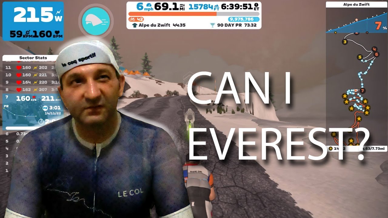8848 m in one ride? // Virtual Everesting Challenge on Zwift #epicride