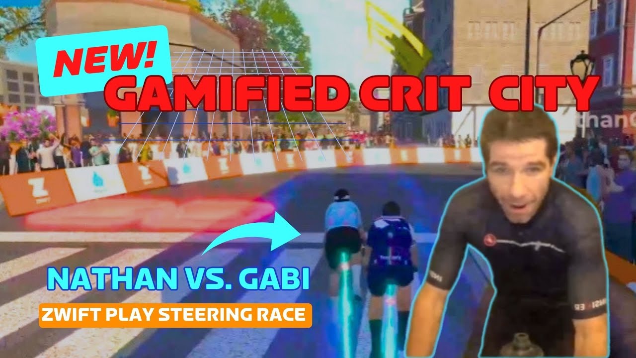 NEW Gamified Crit City | Zwift Play Test: Gabi vs Nathan!