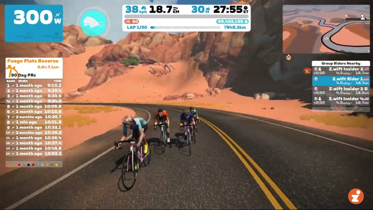 Zwift Pack Dynamics 4.1 TTT Test - with bug fix