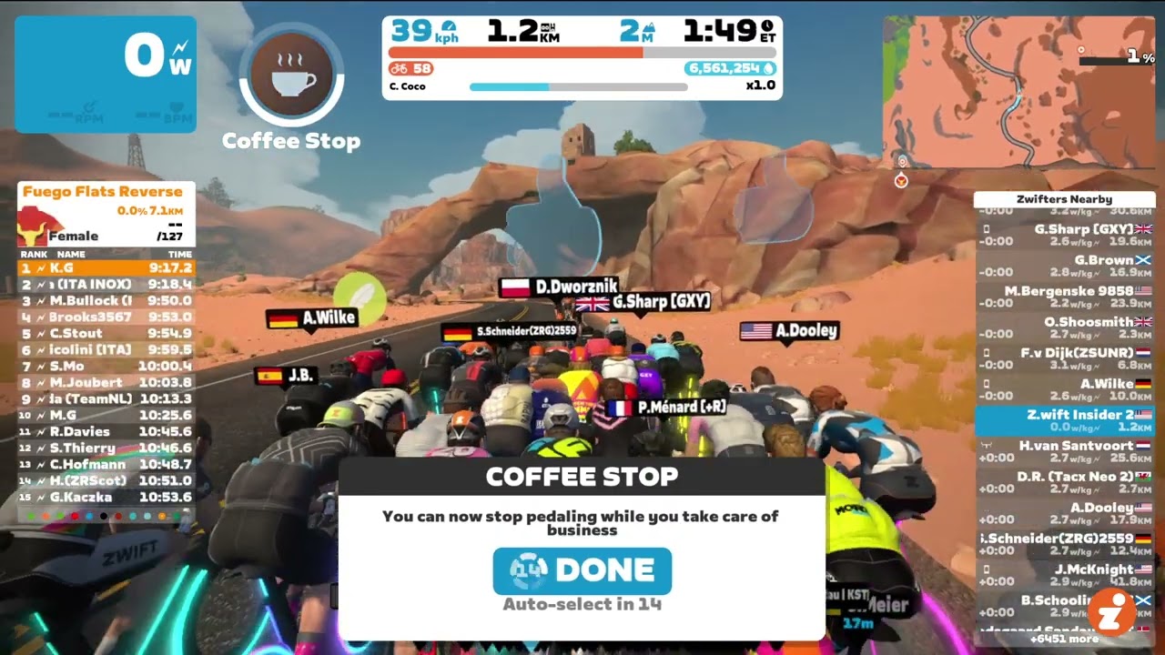 Zwift Coffee Stop is live! Quick Demo...
